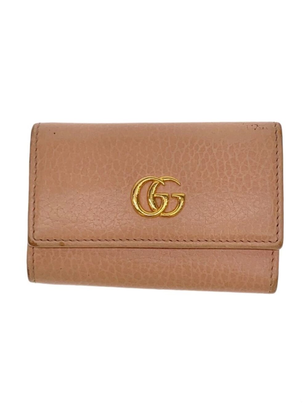 Gucci Key Case Wallet Leather Pink